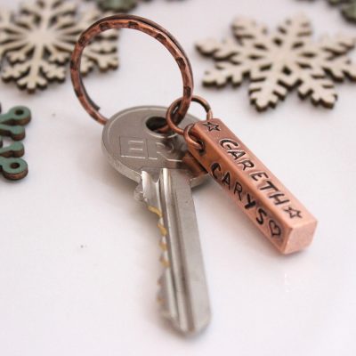 personalised Copper Bar Key