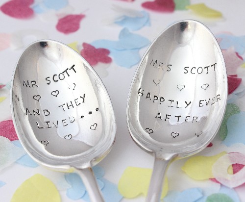 personalised wedding spoons