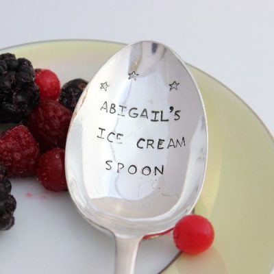 Personalised ice cream spoon