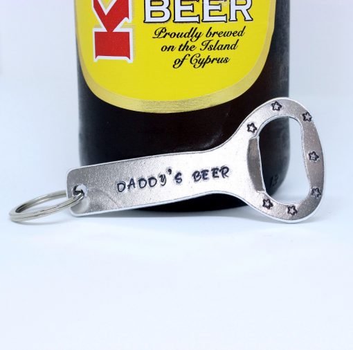 personalised bottle opener keyring