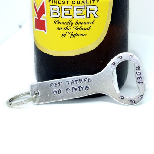 personalised bottle opener keyring