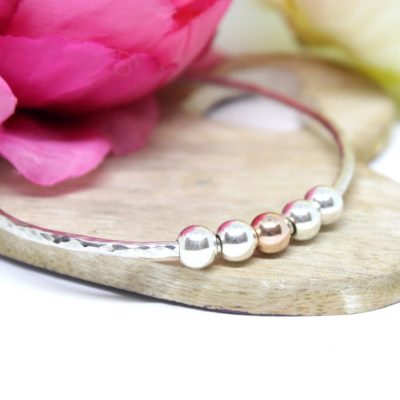 Milestone Beads & Silver Bangle