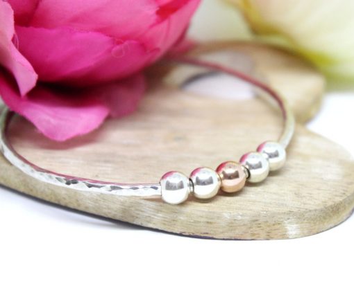 Milestone Beads & Silver Bangle